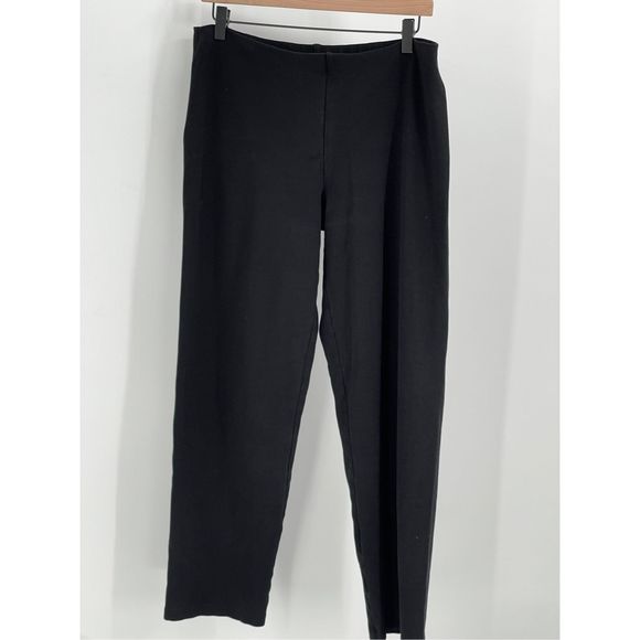 Eileen Fisher Pants Women's Size Medium‎ Black Relaxed Fit High Rise - Picture 1 of 11